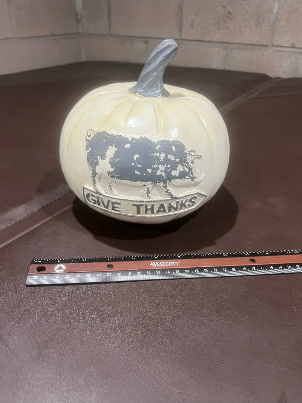 Robert Stanley Signature Collection Give Thanks Pumpkin Pig Ceramic Figurine